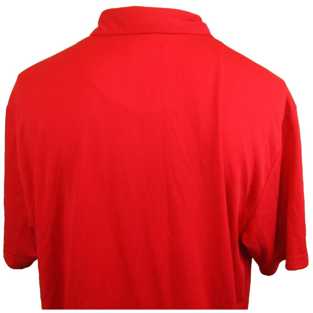Mens Grand Slam Red/Silver Stripe SS Polo Golf Casual Shirt sz XL - Picture 3 of 4